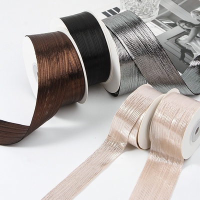 Złota i Srebrna Wstążka do Hot Stampingu w Paski dla DIY Ozdób do Włosów, Spineczek, Ubrań i Pudełek Prezentowych Idealna na Każdą Okazję