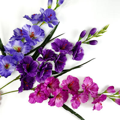 Dobra cena. Symulowany bukiet z jednokrotną orchidą mieczem, jedwabna tkanina, pokój ślubny, rekwizyty fotograficzne, koszyk z kwiatami ceremonii, sztuka ogrodowa, kwiaty krajobrazowe w Internecie