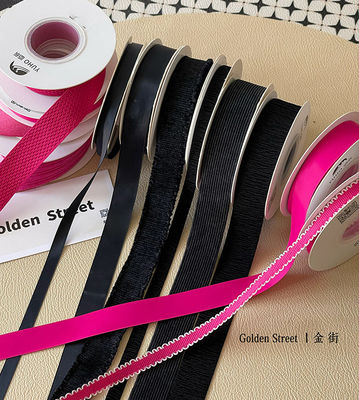 Dobra cena. Zastosowane kolory  Różowa wstążka Kwiat bukiet pasek prezent DIY Łuk sklep z kwiatami Materiały kwiatowe w Internecie