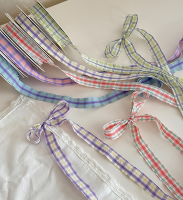 DIY Rzemiosła Stosowanie 1,5 cm Wiosna/Lato Kolorowe wstążki sieciowe Ekologiczne kwiaty bukiet Materiały do tkactwa
