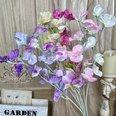 Dobra cena. /Prawdziwy kwiat grochu /Fake Flower Bundle /Zaawansowane kwiaty ślubne /Zakończone dekoracje salonu /Flower Art w Internecie