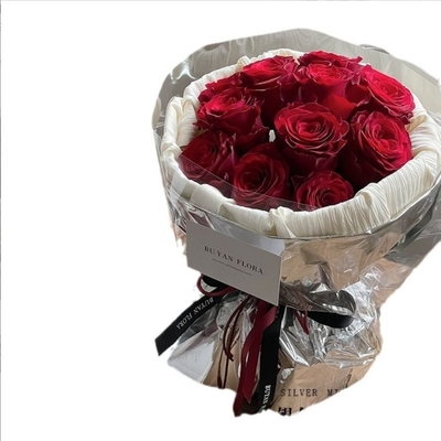 Dobra cena. Srebro lustrzane kwiaty papier opakowaniowy, odblaskowy srebrny światło papieru, PVC film cynowy, wody faliste kreatywne opakowania artystyczne kwiatowe w Internecie