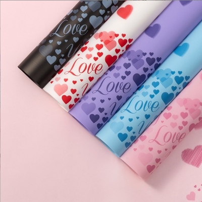 Zgrubiony wodoodporny sklep z kwiatami Dekoracja pudełka podarunkowa Dzień Walentynki Księżycowa sztuka Papier opakowaniowy dla LOVE Papier matowy