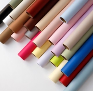 Wodoodporny papier do pakowania kwiatów w kwiaty w wielu kolorach z matowym wzorem porannej mgły