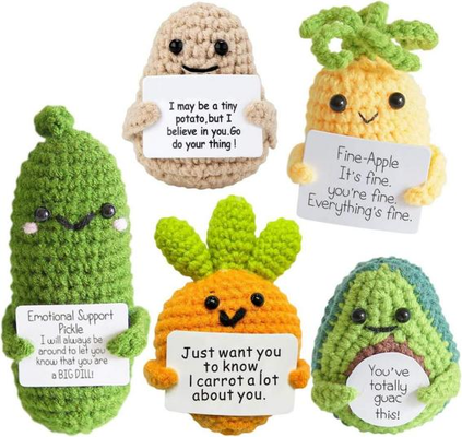 Dobra cena. Positive Crochet Cotton Doll DIY Emotional Support Toy, Yarn w Internecie