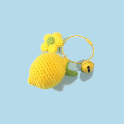 Dobra cena. Słodki Mini Lemon Style Keychain Płytkowany Wiązek Wołowy Węzłowo-Kroczkowy Keychain Ręcznie Robiony Modny Akcesorium w Internecie