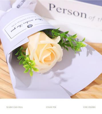 Dobra cena. Klasyczna ręcznie wykonana realistyczna koronka Mini Soap Rose Bouquet 23*9cm Wielofunkcyjny Walentynki Sztuczny Kwiat w Internecie