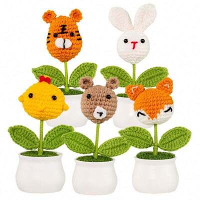 Dobra cena. Urocze szydełkowe wypchane zwierzę miękkie lalki urocze kreskówki Amigurumi zabawki DIY szycie i tkanie zabawek Toysrunner w każdym wieku w Internecie