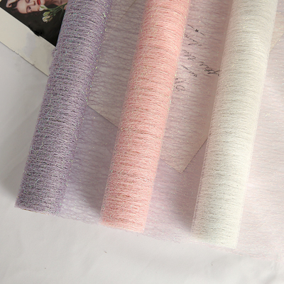 Dobra cena. Poliester 50 cm x 5 jardów Papier do pakowania kwiaciarni Rainbow Mesh Roll Odporny na warunki atmosferyczne w Internecie