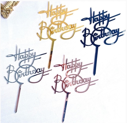 Dobra cena. Kreatywny akrylowy pionowy topper na tort urodzinowy Happy Birthday Cupcake Toppers w Internecie