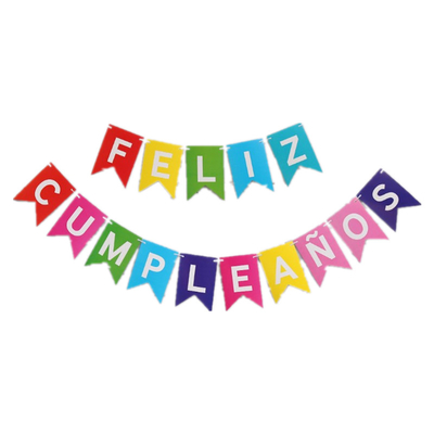 Dobra cena. Drukowane elementy dekoracji imprezowych Feliz Cumpleanos Girlanda Fishtail Jaskółka Tailed Flag w Internecie