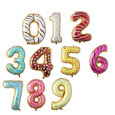 Dobra cena. Balon foliowy Donut Party Urodziny dla dzieci 32-calowe balony foliowe z cyframi w Internecie